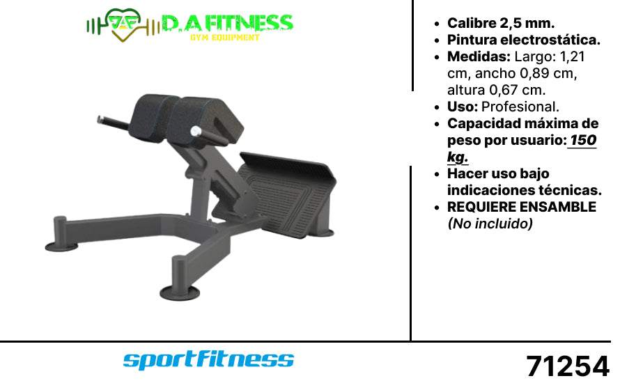 BANCO DE HIPEREXTENSION LUMBAR U3045