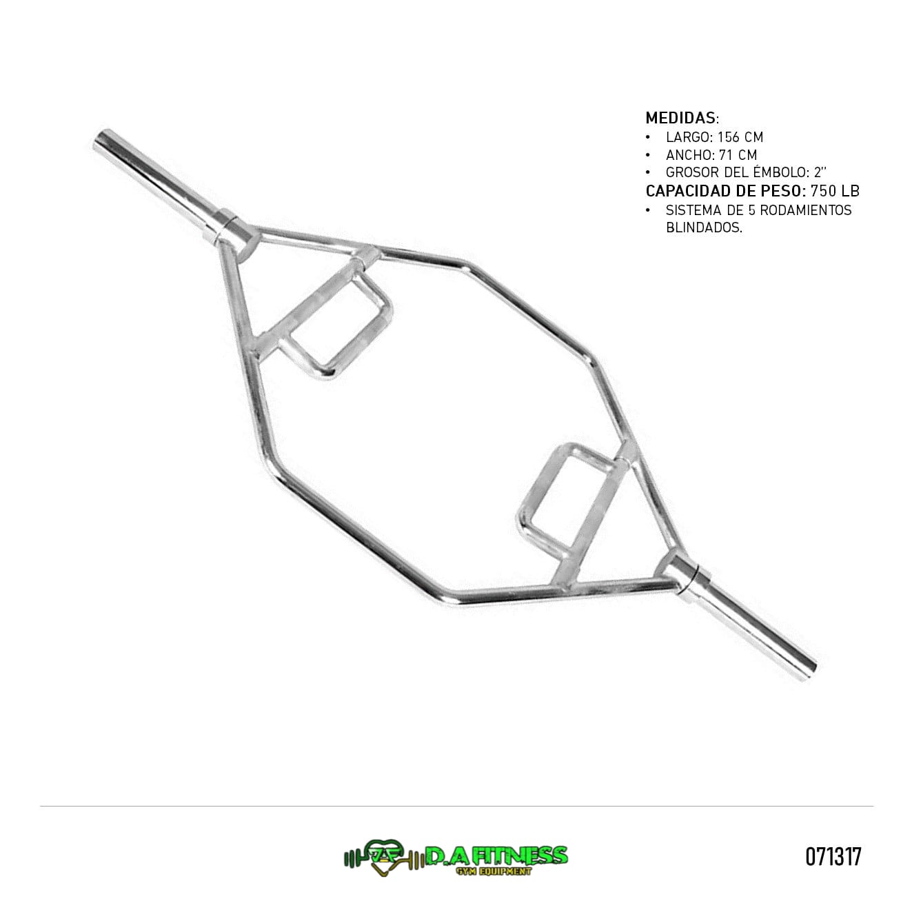 BARRA HEXAGONAL SEMI-PROFESIONAL 2PUL MG005