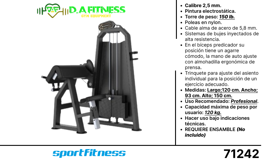 BICEPS U3030T SPORTFITNESS