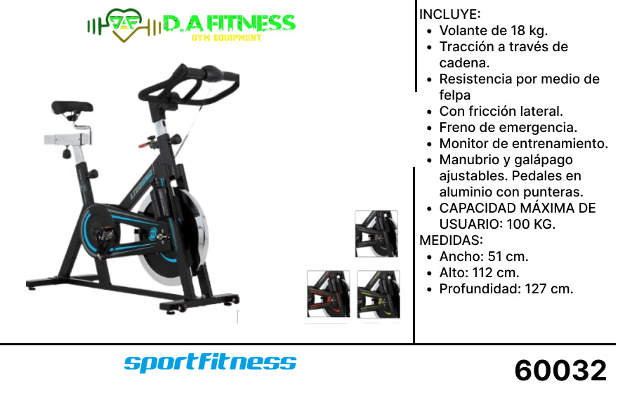 BICICLETA SPINNING LIVORNO WT-9.2C-1
