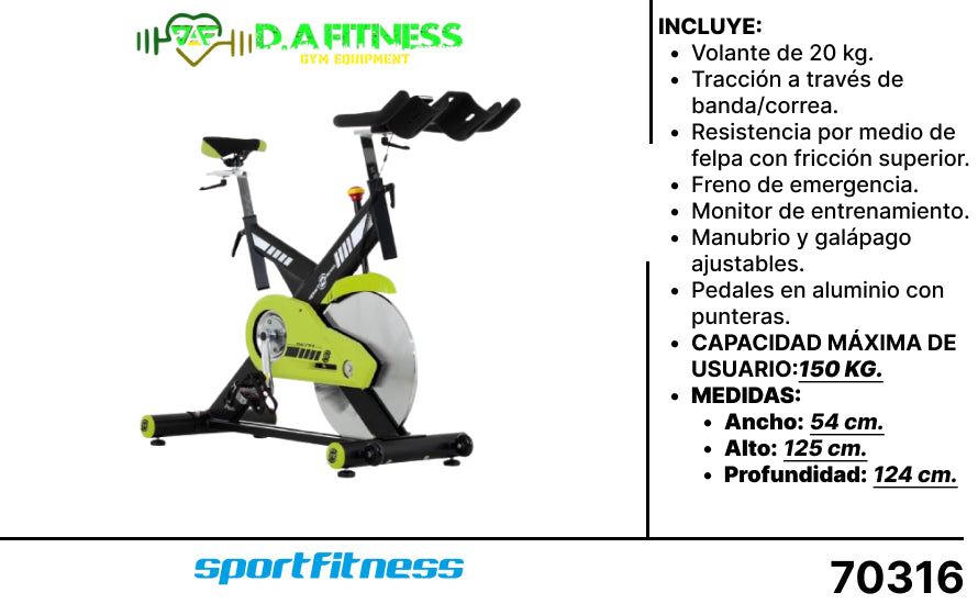 BICICLETA SPINNING SIENA P40503