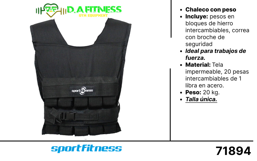 CHALECO PORFESIONAL 20 KG
