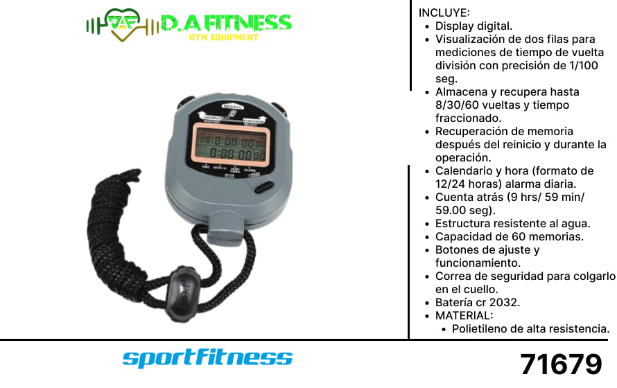 CRONOMETRO DEPORTIVO PRO JS-519
