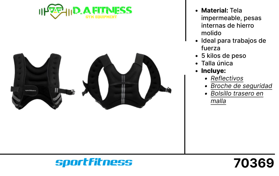 CHALECO PROFESIONAL CON PESO 5 KG NEWV005