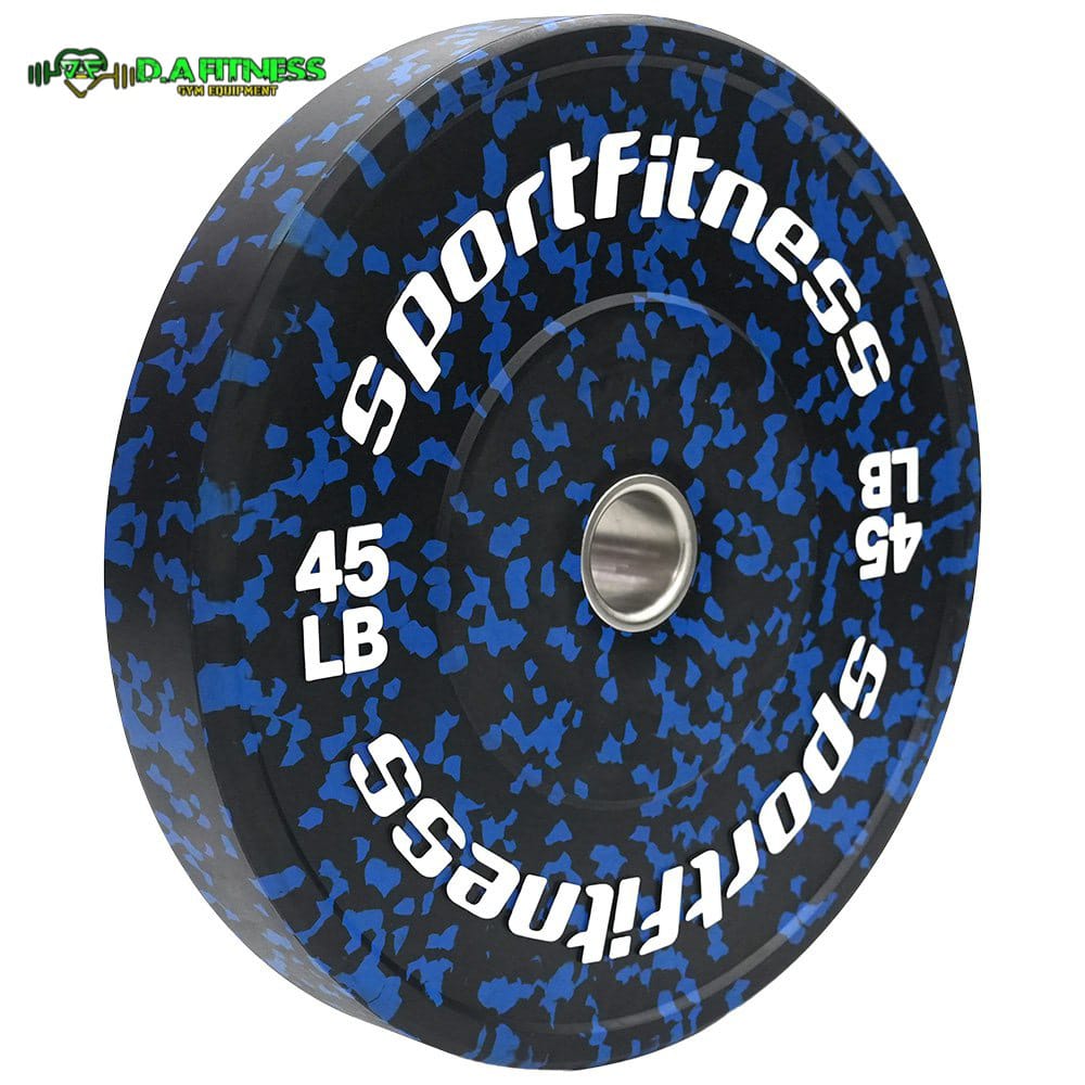 DISCO OLIMPICO DE CAUCHO CAMO AZUL 45 LB PL-R-511