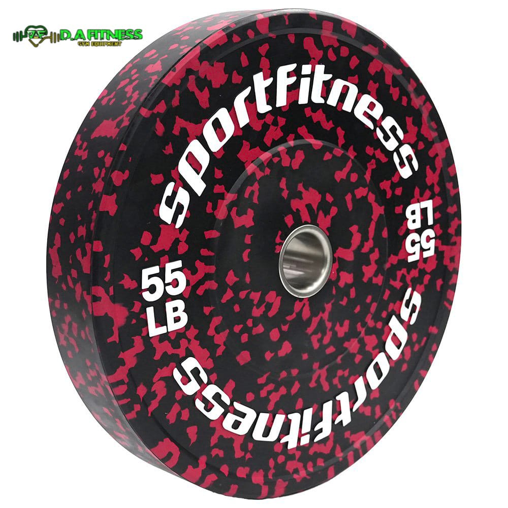 DISCO OLIMPICO DE CAUCHO CAMO ROJO 55 LB