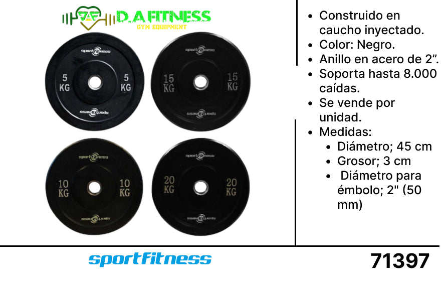 DISCO OLIMPICO EN CAUCHO MACIZO FRBP001- (Precio por unidad)