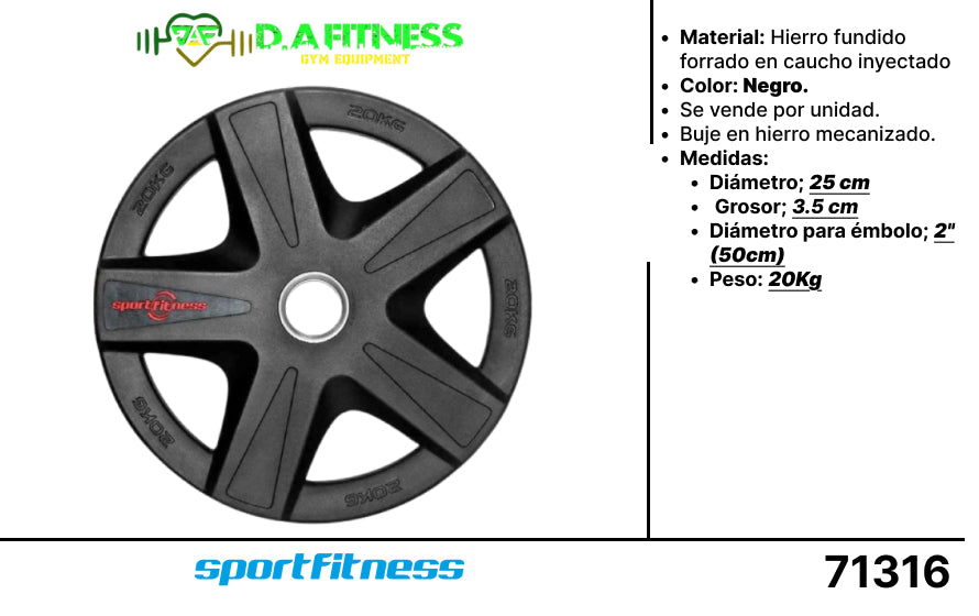 DISCO OLIMPICO PREMIUM EN ACERO Y CAUCHO VPUP001 (Precio en unidad)
