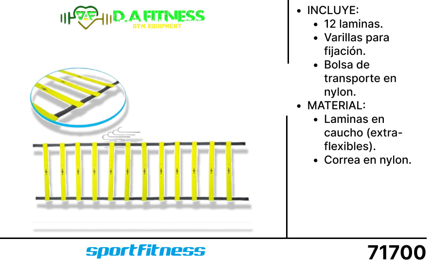 ESCALERA DE AGILIDAD (12 LAMINAS) TL-T-002