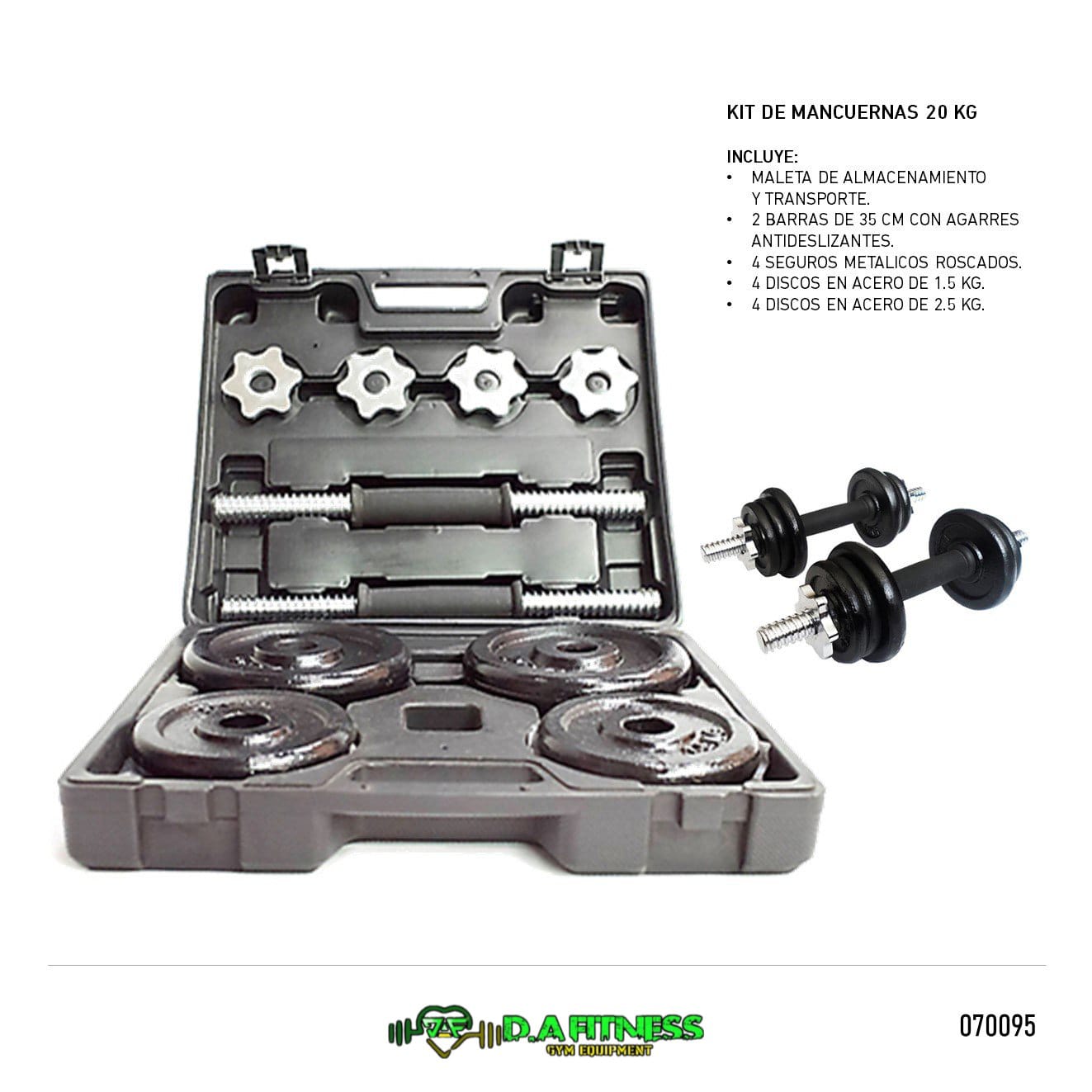 KIT DE MANCUERNAS 20KG HA-8600-ABS