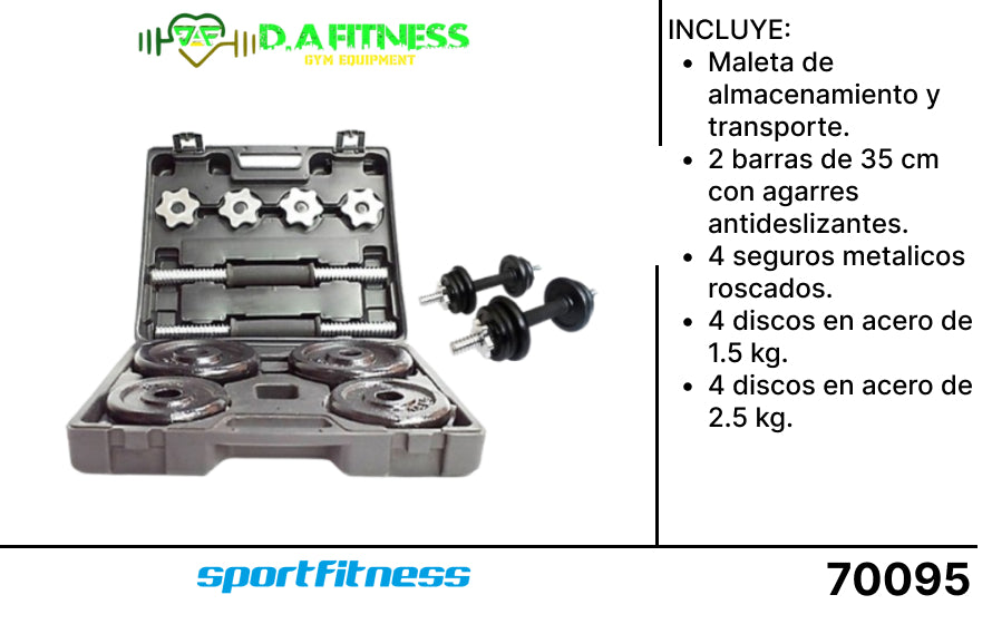 KIT DE MANCUERNAS 20KG HA-8600-ABS