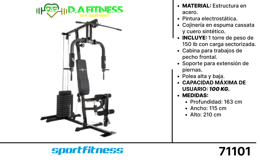 MULTIFUERZA HALLE (1PT) FIT - M01HE