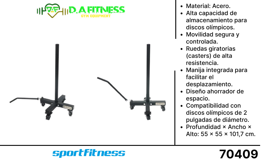 RACK MOVIL PARA DISCOS OLIMPICOS PRK005B