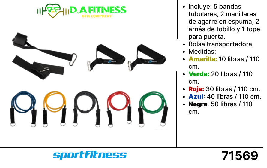 SET DE BANDAS TUBULARES DE RESISTENCIA (SETX5) CE3801