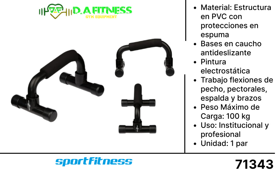 SOPORTE PARA FLEXIONES DE BRAZOS PVC PPP