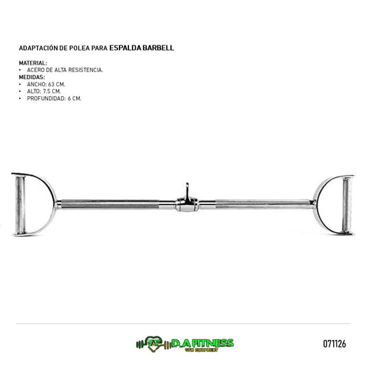 ADAPTACION BARBELL O POLEA CON AGARRE