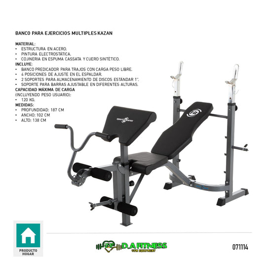 BANCO PARA EJERCICIOS KAZAN KFBH-43