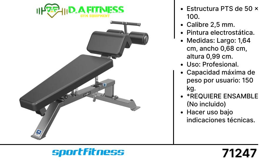 BANCO ABDOMEN INCLINABLE