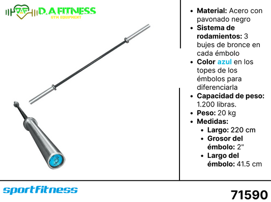 BARRA OLIMPICA PARA HOMBRE FLEXIBLE