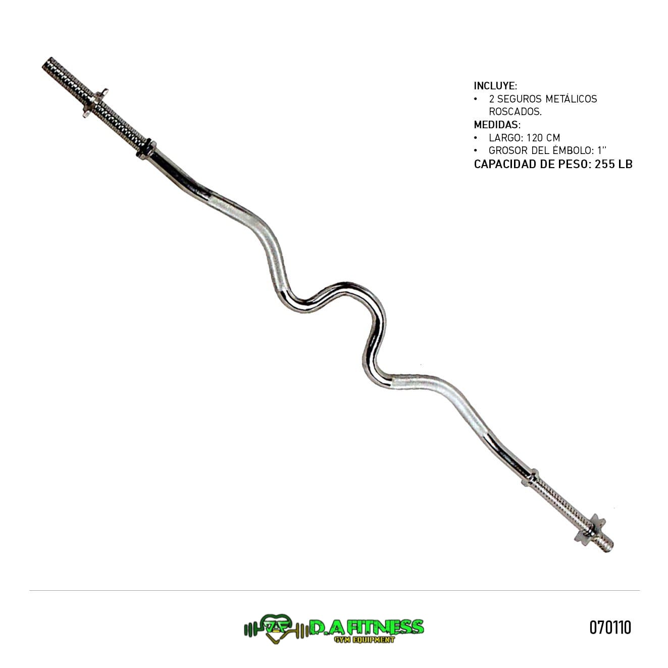 BARRA Z CON ROSCA DE POTENCIA EN Z 1PUL (120CM) HA-8063