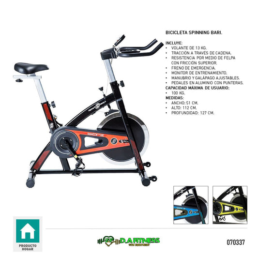 BICICLETA SPINNING BARI P10250