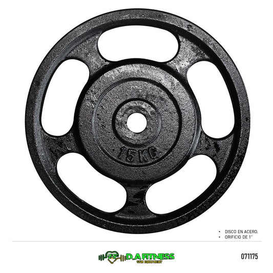 DISCOS ESTANDAR  EN ACERO 1 PUL 15 KG CTW00