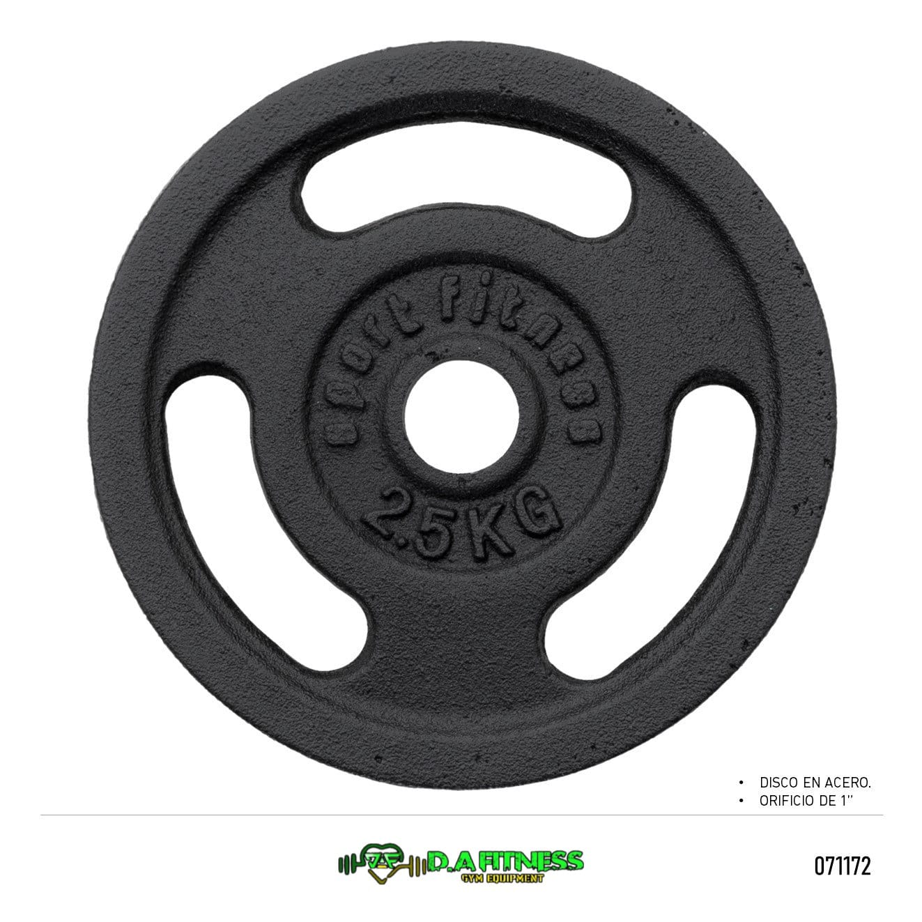 DISCOS ESTANDAR  EN ACERO 1 PUL 2.5 KG CTW00