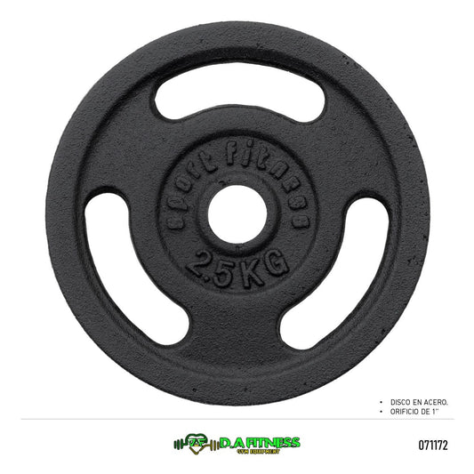 DISCOS ESTANDAR  EN ACERO 1 PUL 2.5 KG CTW00