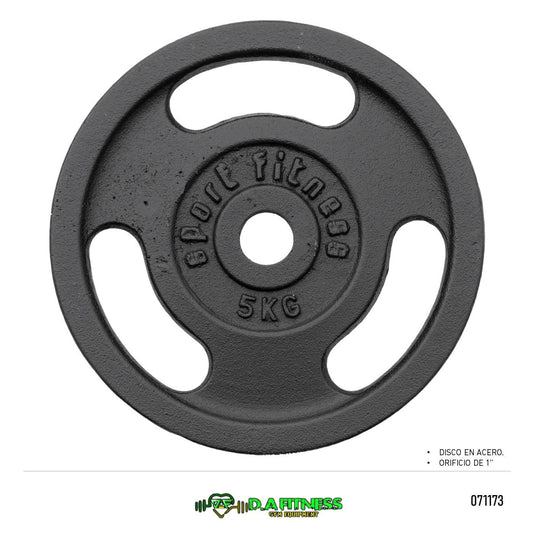 DISCOS ESTANDAR  EN ACERO 1 PUL 5 KG CTW00