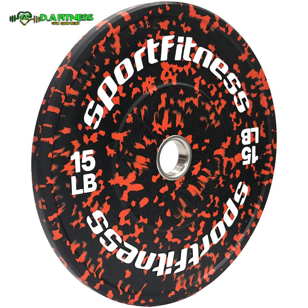 DISCO OLIMPICO DE CAUCHO CAMO NARANJA  15 LB  PL-R-511