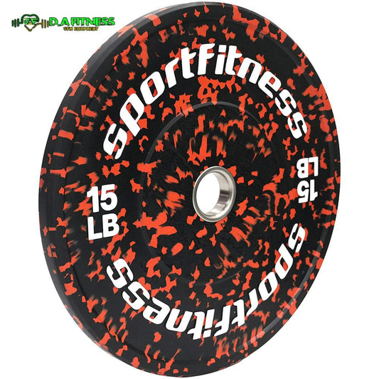 DISCO OLIMPICO DE CAUCHO CAMO NARANJA  15 LB  PL-R-511