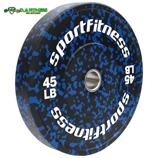DISCO OLIMPICO DE CAUCHO CAMO AZUL 45  LB  PL-R-511