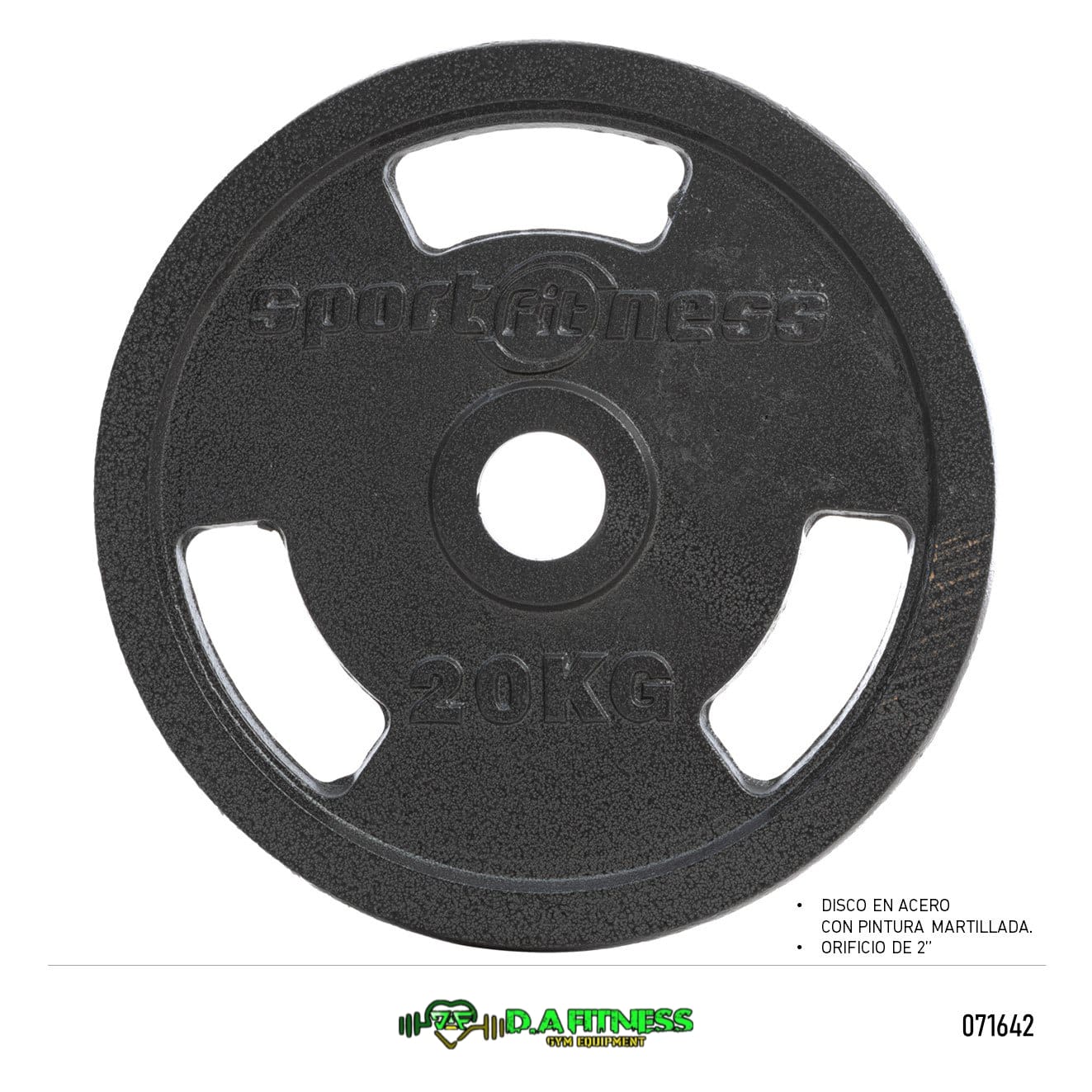 DISCO OLIMPICO PREMIUM EN ACERO 2 PUL - 20 KG