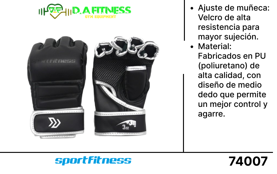 GUANTE TIPO MMA 3 Oz (ENTRENAMIENTO) BX-006