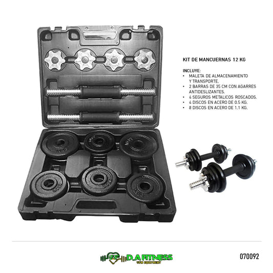 KIT DE MANCUERNAS 12KG HA-8600-ABS
