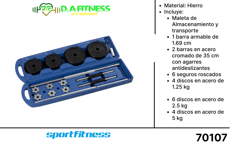 KIT DE MANCUERNAS DE 50 KG