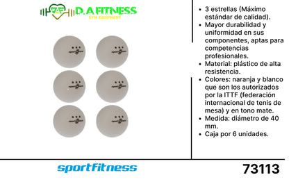 KIT DE PELOTAS PARA PING PONG 40MM