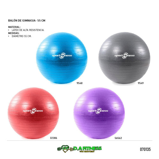 BALON PILATES 55 CMS - PELOTA PARA GIMNASIA 55 CM FL17-002