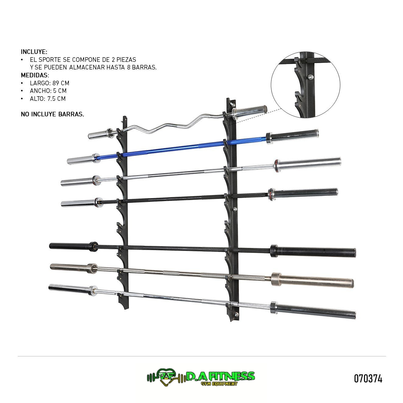RACK DE BARRAS OLIMPICAS HORIZONTAL