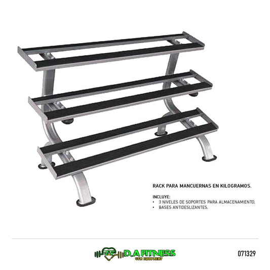 RACK HORIZONTAL PARA MANCUERNAS TRES NIVELES