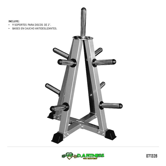 RACK PARA DISCOS OLIMPICOS PIRAMiDAL