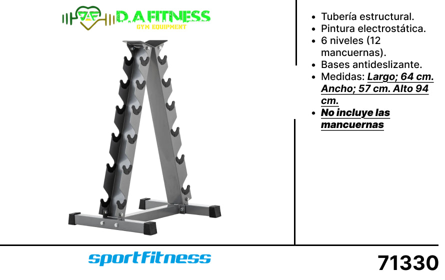 RACK PARA MANCUERNAS HEXAGONALES (PIRAMIDAL) VDMR003