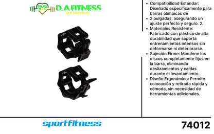 SEGUROS PLASTICOS PARA BARRA OLIMPICA 2PUL CL35