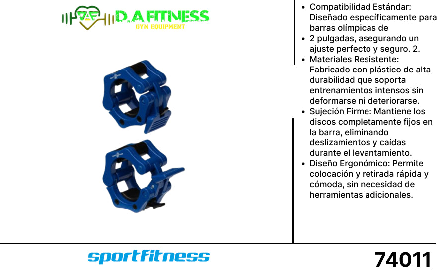 SEGUROS PLASTICOS PARA BARRA OLIMPICA 2PUL CL35