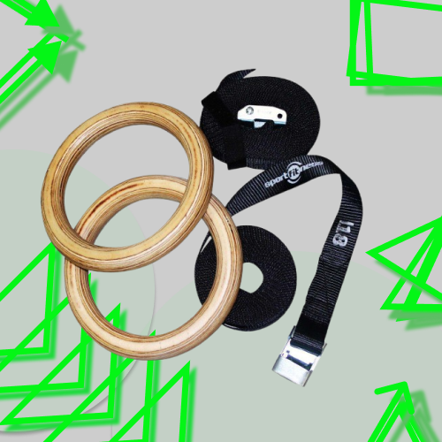 SET DE ANILLOS EN MADERA PARA GIMNASIA GMR-W-002