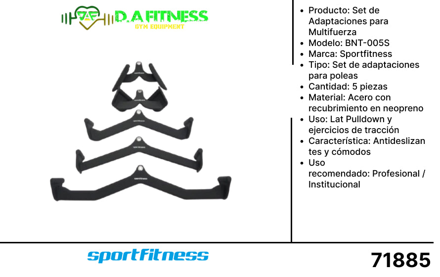 SET X 5 ADAPTACIONES PARA DORSAL